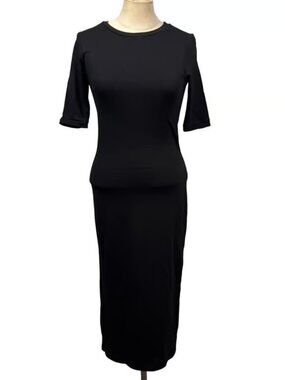 Topshop Black Midi Tee Shirt Dress